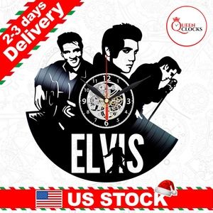 Elvis Presley Vinyl Clock Rock and Roll Decor Gift